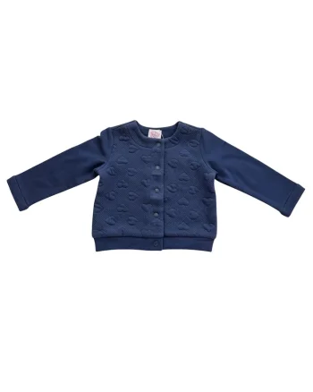 Cardigan fete  bleumarin cu inimioare
