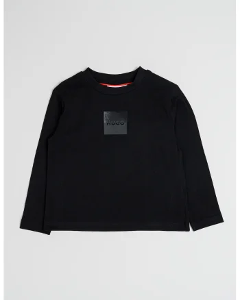 Bluza cu imprimeu logo, Negru
