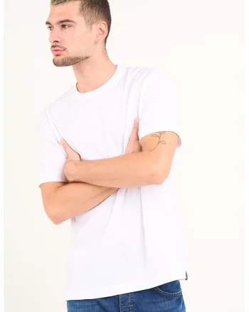 Tricou regular-fit din bumbac, Alb optic