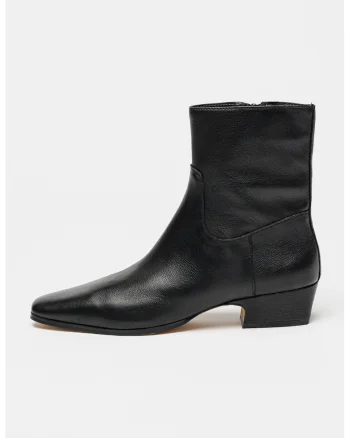 Botine din piele Dusty, Negru