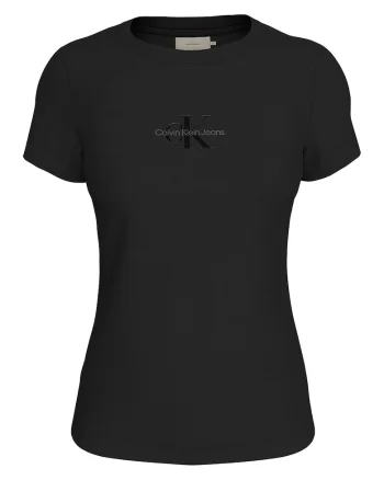 Tricou de bumbac cu decolteu la baza gatului, Negru