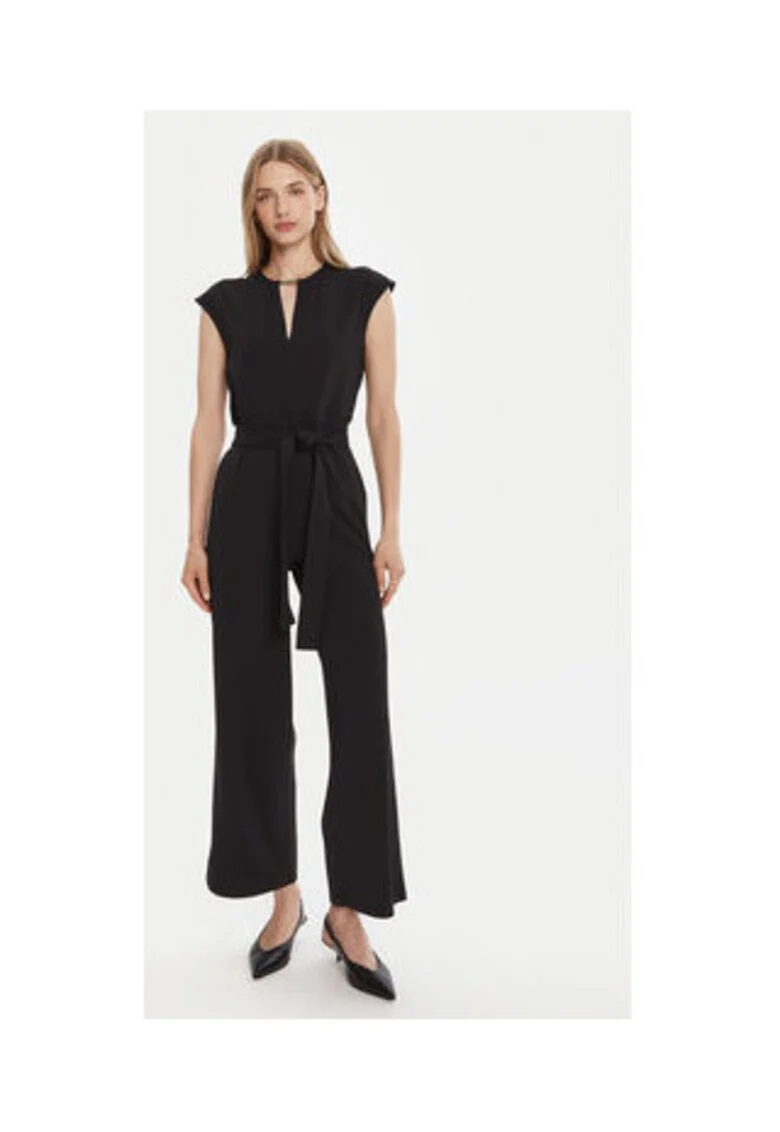 Salopeta dama,  neagra, poliester reciclat/elastan,