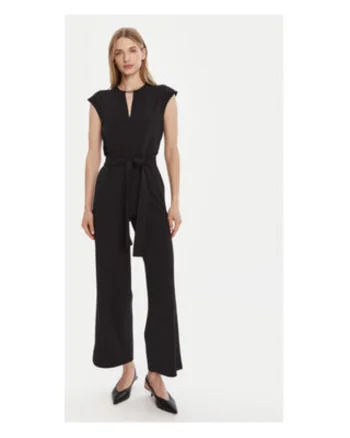 Salopeta dama,  neagra, poliester reciclat/elastan,