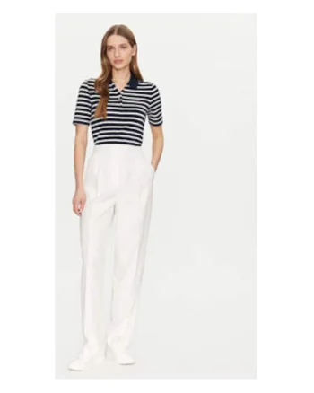 Tricou Polo de dama,  bleumarin, 96% bumbac, 4% elastan,