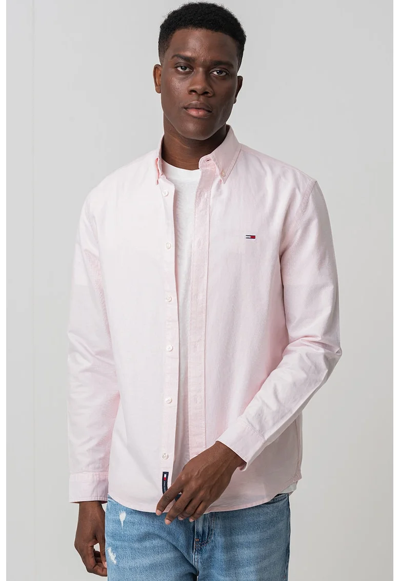 Camasa Oxford regular fit, Roz pastel
