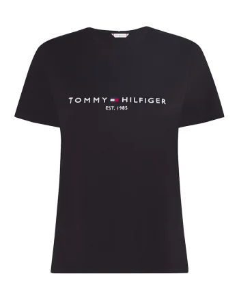 Tricou de bumbac organic cu logo brodat Heritage, Rosu/Alb/Negru