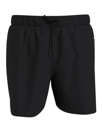 Pantaloni scurti de baie cu talie ajustabila, Negru
