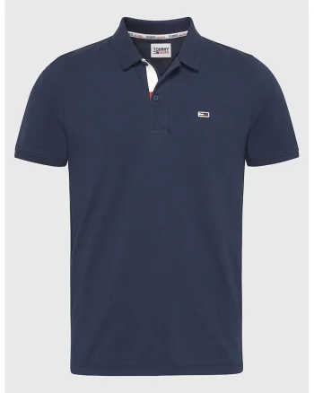 Tricou polo de bumbac organic cu logo, Bleumarin