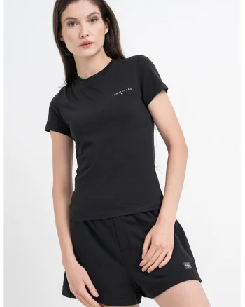 Tricou slim fit cu decolteu la baza gatului, Albastru ultramarin