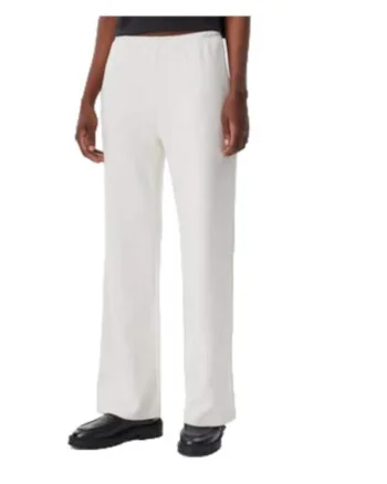 Pantaloni dama,  Ecru, viscoza, bumbac, elastan, Ecru