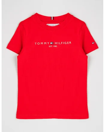 Tricou din bumbac organic cu imprimeu logo, Rosu vermillion
