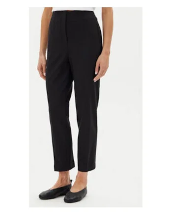 Pantaloni din stofa dama,  Negru, 67% viscoza, 28% poliamida, 5% elastan,