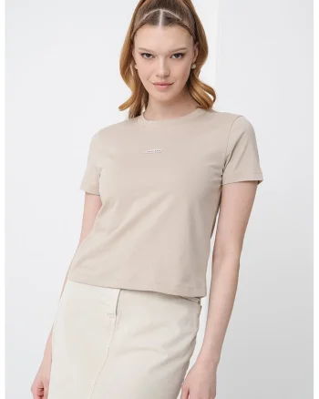 Tricou crop slim fit