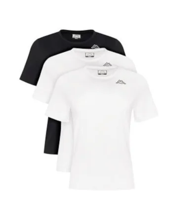 Set 3 tricouri dama,  alb, negru, 100% bumbac