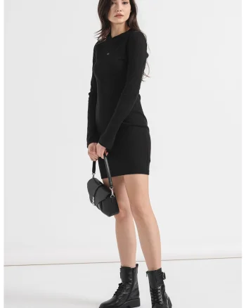 Rochie scurta cu croiala cambrata, Negru