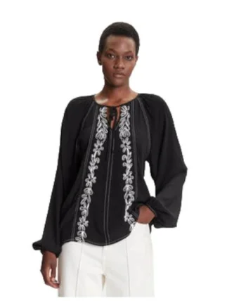 Bluza dama,  viscoza, negru/alb