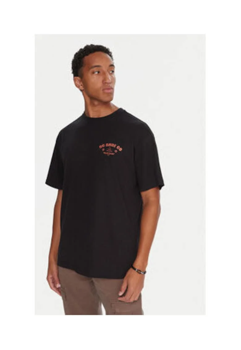 Tricou barbati,  negru, 75% bumbac, 25% bumbac reciclat,