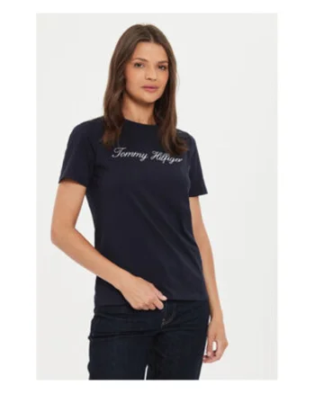 Tricou dama,  Bleumarin, 100% bumbac organic,