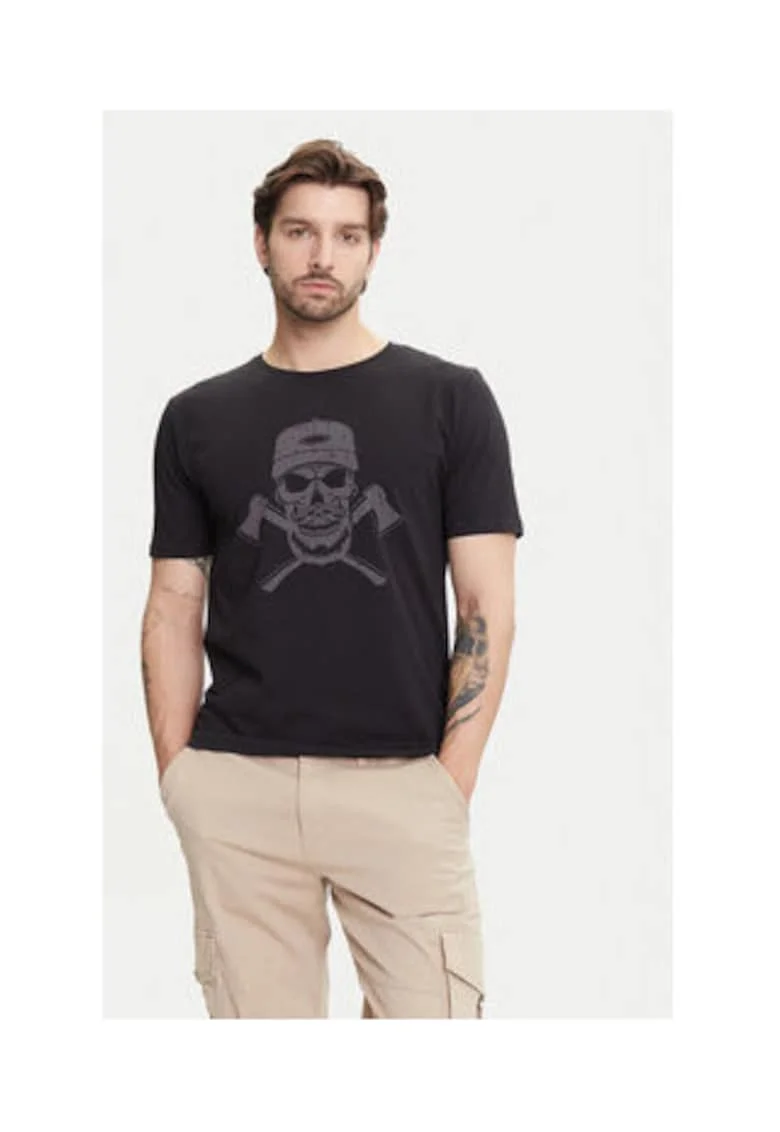 Tricou Barbati,  Negru, 95% bumbac, 5% elastan,