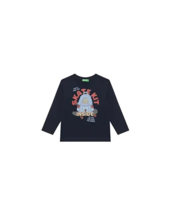 Bluza copii,  bleumarin, 100% bumbac organic,