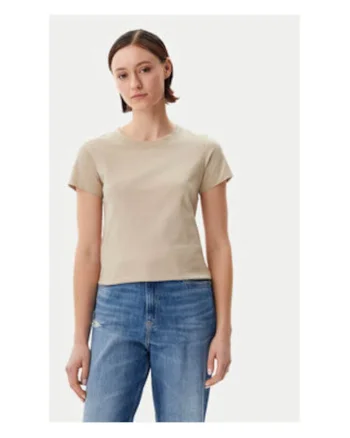 Tricou dama,  bumbac, bej,