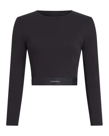 Bluza de pijama crop, Negru