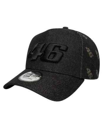 Sapca  VR46 Laser Etch Denim, negru, ajustabila, bumbac