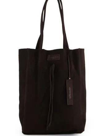Geanta shopper din piele intoarsa