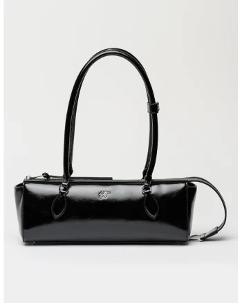 Geanta bowler de piele ecologica Remie, Negru