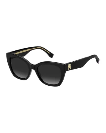 Ochelari de soare, cat-eye cu lentile in degrade, Negru