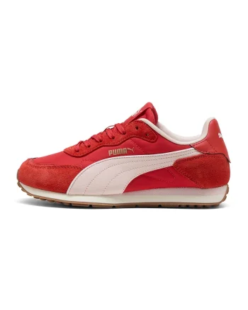 Pantofi sport Miler cu garnituri de piele intoarsa, Rosu/Rosu capsuna