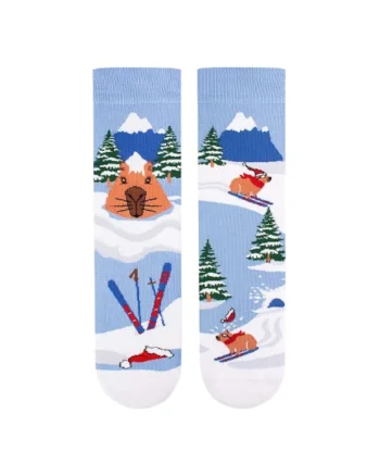 Sosete din bumbac organic de Craciun Arty Socks Capybara George Albastru
