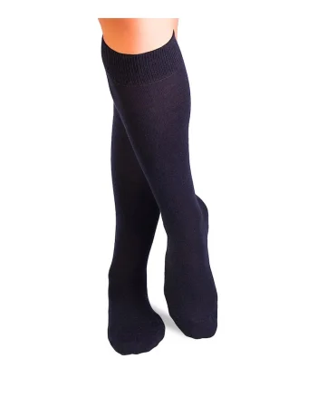 Sosete fine lungi 3/4 din Lana Albastru Inchis
