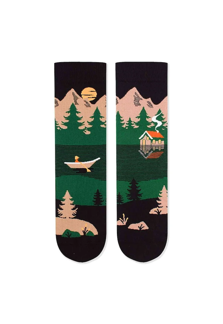 Sosete bumbac Arty Socks Peisaj Montan Verde