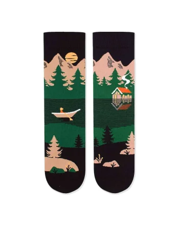 Sosete bumbac Arty Socks Peisaj Montan Verde