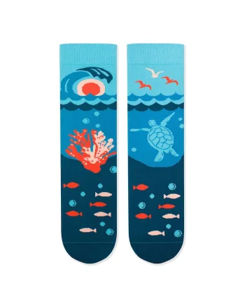 Sosete din bumbac organic Arty Socks Ocean Albastru deschis