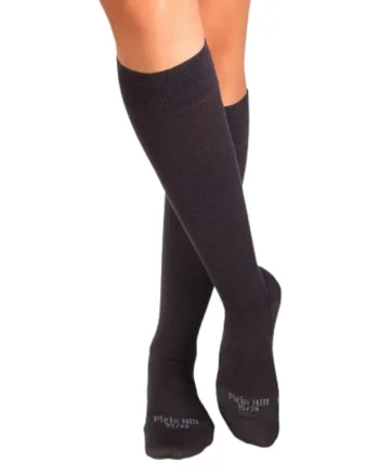 Sosete compresive lungi 3/4 din Bumbac Mercerizat, 36-38 EU, Antracit