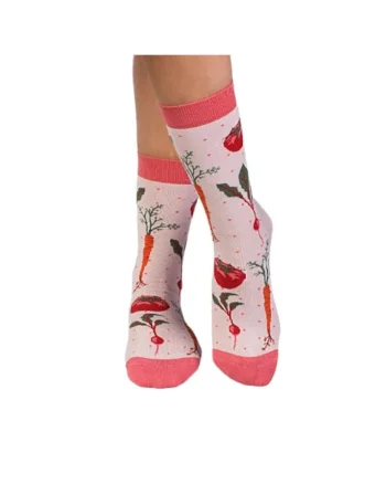 Sosete bumbac organic Fine Cotton Micul Gradinar Roz palid