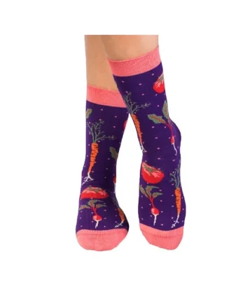 Sosete bumbac organic Fine Cotton Micul Gradinar Violet