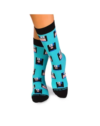 Sosete bumbac organic COLOUR COTTON Retro Floppy Disk