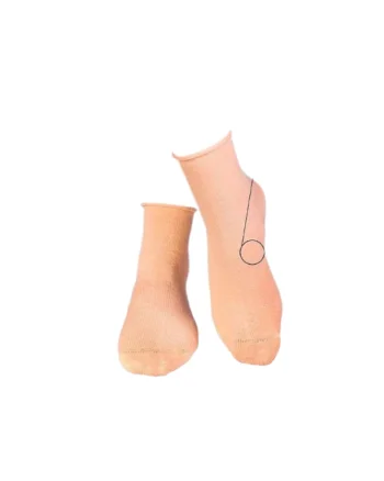 Sosete din in si bumbac LINEN SNEAKER SOCKS coral