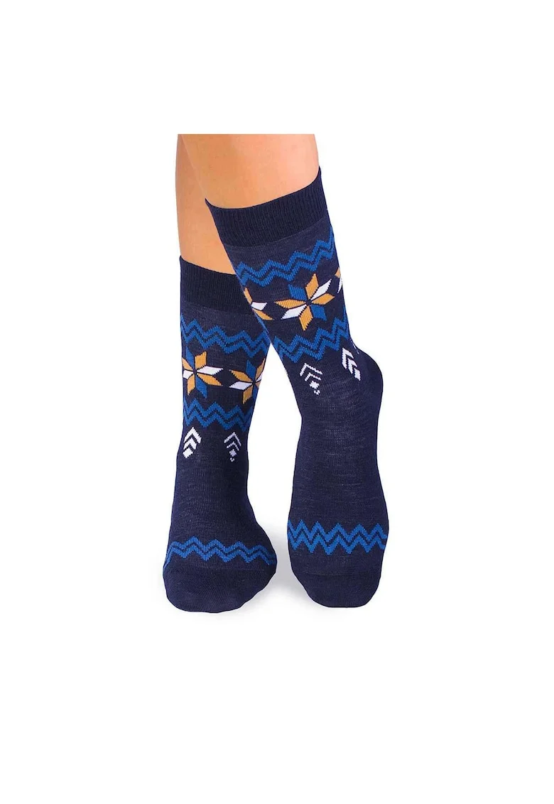 Sosete calduroase din lana merino Snow, 43-46 EU, Albastru inchis