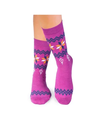 Sosete calduroase din lana merino Snow Fucsia,