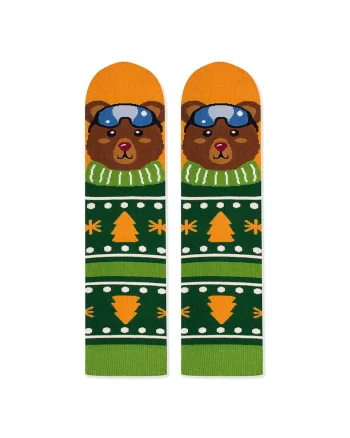 Sosete Craciun amuzante din bambus COMFORT FEET sosete de urs