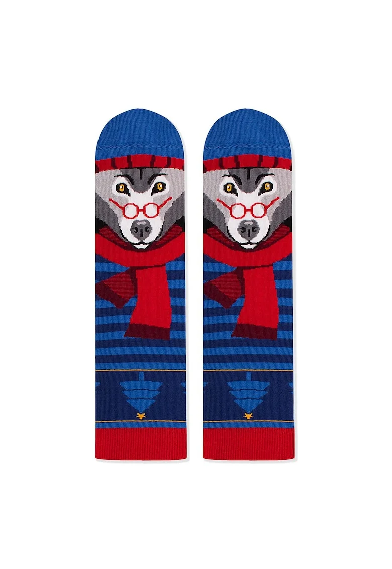 Sosete bambus de craciun Comfort Feet Socks Lup de Craciun