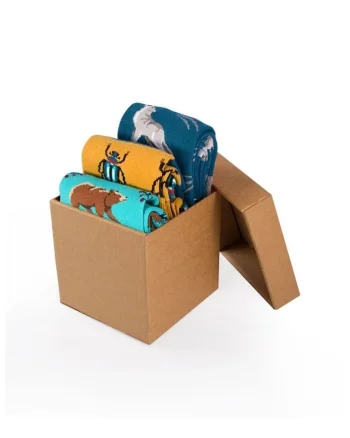 Sosete bumbac Forest Animals Cool Box, 3 buc.