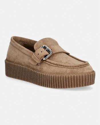 Weekend Max Mara loafers slip-on pentru femei din piele întoarsă