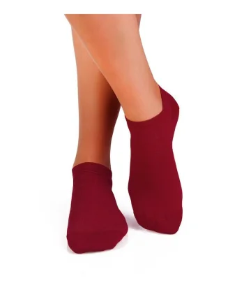Sosete scurte bambus FINE BAMBOO Sneaker BORDEAUX