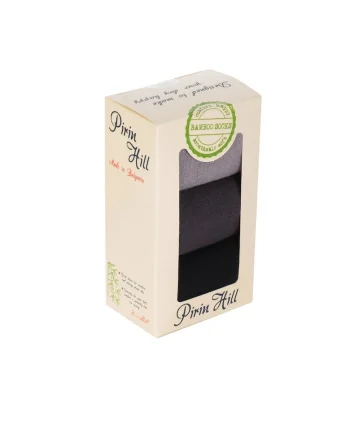 Sosete confortabile bambus Black & Grey Comfort Feet Box 3 buc.