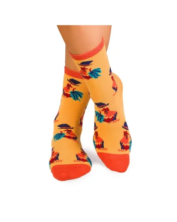 Sosete bumbac organic Colour Cotton Rooster Yellow